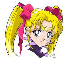Rule 34 | 1990s (style), 1girl, bishoujo senshi sailor moon, bishoujo senshi sailor moon another story, blonde hair, blue eyes, bow, earrings, facial mark, hair bow, jackowcastillo, jewelry, long hair, md5 mismatch, pink bow, resized, resolution mismatch, retro artstyle, sin (sailor moon), smile, solo, source smaller, tattoo, tiara, twintails, upscaled