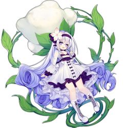 Rule 34 | 1girl, ao jun, ark order, bare shoulders, blue bow, blue bra, blue choker, blue eyes, blue hair, blue hairband, boots, bow, bow hairband, bra, choker, cotton boll, cross-laced footwear, dress, dress bow, flat chest, flower, flower-shaped pupils, flower choker, full body, gradient hair, hair flower, hair ornament, hairband, holding, holding plant, leaf, long hair, long sleeves, looking at viewer, multicolored hair, official art, pink flower, plant, puffy long sleeves, puffy sleeves, shirt, sidelocks, solo, symbol-shaped pupils, tachi-e, thumbelina (ark order), transparent background, underwear, very long hair, white dress, white footwear, white shirt