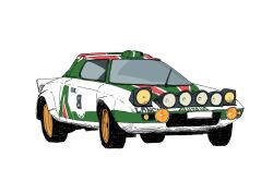 Rule 34 | car, d. wang, highres, lancia (brand), lancia stratos, motor vehicle, no humans, race vehicle, racecar, rally car, simple background, sports car, vehicle focus, white background, world rally championship