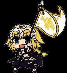 Rule 34 | 1girl, animated, animated gif, armor, blonde hair, blue eyes, blush, chibi, fate/grand order, fate (series), flag, jeanne d&#039;arc (fate), jeanne d&#039;arc (ruler) (fate)