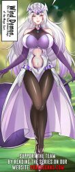 Rule 34 | 1girl, blue eyes, breasts, english text, highres, it all start with the heavenly fate system, large breasts, long hair, manhua, white hair