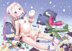 Rule 34 | 10s, 1girl, abyssal ship, ahoge, aircraft, airplane, barefoot, breasts, cake, cake slice, candy, chocolate, chocolate bar, cookie, covered erect nipples, covered navel, dress, feet, food, fruit, horns, kantai collection, long hair, looking at viewer, mittens, northern ocean princess, nukaji (kuromahou kenkyuujo), orange eyes, pale skin, panties, plate, side-tie panties, silver hair, sitting, small breasts, snowing, strawberry, strawberry shortcake, toes, torpedo, translation request, underwear