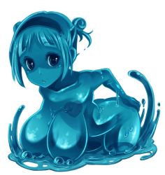 Rule 34 | 1girl, breasts, large breasts, looking at viewer, monster girl, slime girl, tagme, uni mate