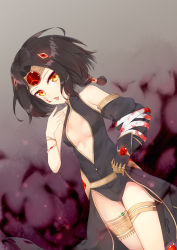 Rule 34 | 1girl, absurdres, bandages, bare shoulders, belt, black dress, black hair, blood, blood on face, bloody bandages, blush, bracelet, breasts, center opening, character request, circlet, clothes lift, covered erect nipples, dark jixuanyuan, dress, dress lift, dutch angle, finger to mouth, forehead jewel, fufumi, gloves, hair ornament, highres, honkai (series), honkai impact 3rd, jewelry, jixuanyuan, licking, licking finger, lifted by self, looking at viewer, medium breasts, no bra, no panties, open mouth, pelvic curtain, saliva, saliva trail, single glove, solo, thigh strap, tongue, tongue out, yellow eyes