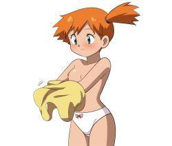 Rule 34 | 1girl, creatures (company), game freak, green eyes, misty (pokemon), nintendo, nipples, orange hair, panties, pokemon, pokemon (anime), underwear, yume yoroi