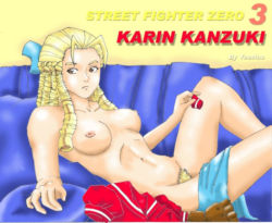 Rule 34 | 1990s (style), 1girl, blonde hair, capcom, hair slicked back, kanzuki karin, nipples, nude, solo, street fighter, street fighter zero (series)