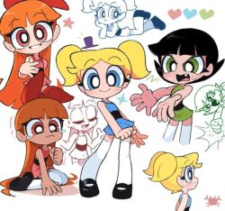 Rule 34 | 3girls, angry, blossom (ppg), bubbles (ppg), buttercup (ppg), happy, multiple girls, sad
