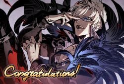 Rule 34 | 1boy, adjusting eyewear, alternate eye color, alternate hair color, bad link, belial (granblue fantasy), black jacket, black pants, blue eyes, congratulations, english text, evil smile, feather boa, glasses, granblue fantasy, granblue fantasy versus, jacket, large pectorals, looking at viewer, male focus, minaba hideo, muscular, muscular male, official art, open mouth, pants, pectorals, revealing clothes, short hair, smile, solo, white hair