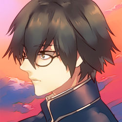 Rule 34 | 10s, 1boy, bespectacled, brown eyes, brown hair, fate/extra, fate/extra ccc, fate (series), glasses, kin mokusei, kishinami hakuno (male), male focus, solo