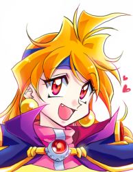Rule 34 | 1girl, fang, female focus, happy, heart, lina inverse, orange hair, red eyes, slayers, solo, tagme, white background