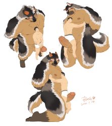 Rule 34 | 2boys, abs, absurdres, animal ear fluff, animal ears, arms behind back, bara, between pecs, between pectorals, black eyes, black fur, black hair, blush, boogbogex, brown eyes, brown fur, chest hair, collage, completely nude, couple, cropped legs, dog boy, dog ears, dog tail, erection, foreskin, full body, furry, furry male, furry with non-furry, giant, giant male, head between pecs, highres, hug, interspecies, kneeling, large pectorals, large penis, crossed legs, looking at another, male focus, multiple boys, multiple views, muscular, navel, nipples, nude, one eye closed, orange fur, original, pectorals, penis, precum, short hair, sideburns, size difference, tail, testicles, thick thighs, thighs, veins, veiny penis, whiskers, white fur, yaoi