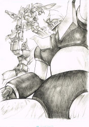 Rule 34 | absurdres, clenched hand, dunbine, flying, greyscale, gun, head tilt, highres, holding, holding gun, holding weapon, insect wings, looking ahead, looking to the side, mazinger (series), mazinger z, mazinger z (mecha), mecha, monochrome, muteki choujin zambot 3, riderman (sword-dream), robot, seisenshi dunbine, super robot, weapon, wings, zambot 3