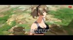 Rule 34 | angry, animated, black tank top, bouncing breasts, breasts, brown hair, cleavage, green eyes, headband, iconic field, japan animator expo, large breasts, navel, pointing finger, short hair, soda, tank top, video, video