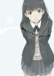 Rule 34 | amagami, ayatsuji tsukasa, black hair, blazer, jacket, mizuki makoto, school uniform, skirt, solo
