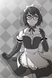 Rule 34 | bad id, bad pixiv id, cpu (hexivision), elbow gloves, glasses, gloves, maid, solo, tagme
