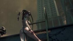 Rule 34 | 1girl, 3d, animated, ass, ass focus, black hair, bodysuit, bouncing ass, bouncing breasts, breasts, curvy, cyberpunk, eve (stellar blade), from below, highres, huge ass, jiggle, large breasts, long hair, official art, ponytail, skin suit (stellar blade), skin tight, sound, stairs, stellar blade, tagme, thick thighs, thighs, video, wide hips