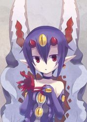 Rule 34 | bare shoulders, desco (disgaea), disgaea, makai senki disgaea 4, monster girl, purple hair