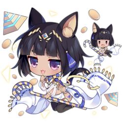 Rule 34 | :3, animal ear fluff, animal ears, anklet, artist request, black thighhighs, blue ribbon, blush, blush stickers, bra, chibi, coin, dark-skinned female, dark skin, detached sleeves, egyptian, egyptian clothes, fairy (girls&#039; frontline), fang, full body, girls&#039; frontline, glowing, hair ornament, hand on own chin, jackal ears, jackal tail, jewelry, jitome, leg tattoo, looking at viewer, multiple girls, o-ring, o-ring bottom, official art, open mouth, paw-shaped pupils, purple eyes, pyramid (geometry), ribbon, sand dancer fairy (girls&#039; frontline), see-through, see-through sleeves, shepherd&#039;s crook, short eyebrows, simple background, smile, smug, symbol-shaped pupils, tassel, tassel hair ornament, tattoo, thick eyebrows, thighhighs, third-party source, tiara, transparent background, triangle, underwear, usekh collar, white bra, yellow ribbon, | |