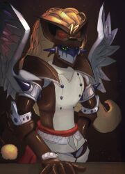 Rule 34 | digimon, digimon (creature), duftmon, feathers, highres, solo, tail, wings
