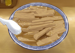Rule 34 | bamboo shoot, bowl, food, food focus, indoors, menma, no humans, noodles, original, ramen, spoon, still life, umitsuki yu
