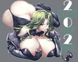 Rule 34 | 1girl, 2023, ass, breasts, green hair, haganef, happy new year, huge ass, huge breasts, lamia loveless, new year, super robot wars, super robot wars original generation