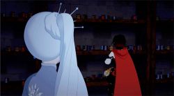 Rule 34 | 2girls, 3d, :o, :p, animated, beans, blush, can, cape, grey eyes, hood, hooded cape, lolita fashion, lowres, multiple girls, official art, red cape, red hood, ruby rose, rwby, short hair, smile, tongue, tongue out, weiss schnee