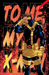 Rule 34 | 1boy, belt, bodysuit, commentary, cyclops (x-men), english commentary, english text, gloves, glowing, glowing eyes, goggles, highres, male focus, marvel, mask, muscular, seanizaakse, shorts, smile, solo, standing, western comics (style), x-men, x-men: the animated series