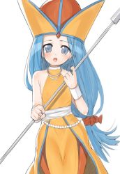 Rule 34 | 1girl, bad id, bad pixiv id, blue eyes, blue hair, copyright request, dragon quest, dragon quest vii, flat chest, fosse (dq7), matching hair/eyes, nagase haruhito, solo