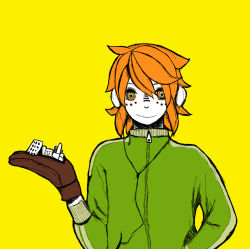 Rule 34 | 00s, 1boy, bad id, bad pixiv id, gloves, luke fon fabre, male focus, matryoshka (vocaloid), multicolored eyes, orange eyes, orange hair, short hair, solo, sweater, tales of (series), tales of the abyss, vocaloid