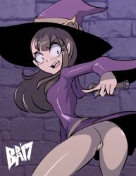 Rule 34 | 10s, 1girl, ass, bigdead, cleft of venus, hat, kagari atsuko, little witch academia, no panties, pussy, tagme, uncensored, witch hat