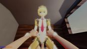 Rule 34 | 1boy, 1girl, 3d, aegis (persona), android, animated, artificial vagina, assertive female, bayosamus, bedroom, blonde hair, blue eyes, bodysuit, expressionless, gloves, highres, holding another&#039;s wrist, moaning, necktie, persona, persona 3, pov, robot, robot ears, sex, sex toy, short hair, sound, straddling, uncensored, video, white bodysuit, white gloves