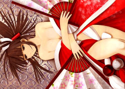 Rule 34 | breasts, brown eyes, brown hair, japanese clothes, kimono, large breasts, long hair, ninja, shiranui mai, smile, snk, the king of fighters