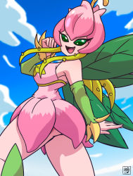 Rule 34 | 1girl, digimon, fairy, highres, lilimon, plant, solo, thorns, wings