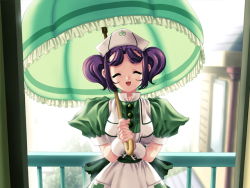 Rule 34 | 1girl, brown hair, dress, hat, konsu konsuke, maria (private nurse), private nurse, short hair, twintails, umbrella