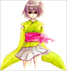 Rule 34 | ayanami rei, japanese clothes, kimono, lowres, neon genesis evangelion, short kimono, solo, tagme