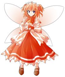 Rule 34 | 1girl, alphes (style), bad id, bad pixiv id, blonde hair, bow, dairi, dress, full body, hair bow, hands on own hips, looking at viewer, parody, purple eyes, smile, solo, style parody, sunny milk, touhou, transparent background, wings