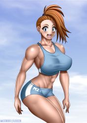 Rule 34 | 1girl, breasts, captain mizuki, highres, large breasts, muscular, muscular female, one-punch man, solo