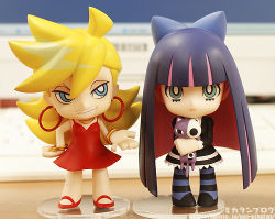 Rule 34 | 10s, blonde hair, cat, doll, figure, jewelry, lots of jewelry, lowres, multicolored hair, nendoroid, panty &amp; stocking with garterbelt, panty (psg), photo (medium), stocking (psg), stuffed animal, stuffed toy, two-tone hair