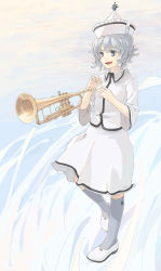 Rule 34 | 1girl, female focus, hat, instrument, itsutsu, merlin prismriver, solo, touhou, trumpet, white theme