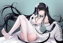 Rule 34 | 1girl, absurdly long hair, absurdres, ass, azur lane, bare shoulders, black hair, breasts, cleavage, dress, elbow gloves, flower, full body, garter straps, gloves, hair flower, hair ornament, highres, lace, lace-trimmed dress, lace trim, large breasts, lingerie, long hair, looking at viewer, maze (sherlock5230), negligee, official alternate costume, peter strasser (a moment frozen in pure white) (azur lane), peter strasser (azur lane), purple eyes, rose, see-through, see-through dress, sleepwear, sleeveless, sleeveless dress, solo, thighhighs, twintails, underwear, very long hair, white flower, white negligee, white rose, white thighhighs
