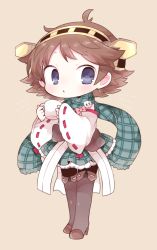Rule 34 | 10s, 1girl, bad id, bad pixiv id, bow, brown hair, cup, hairband, hiei (kancolle), japanese clothes, kantai collection, kyou (nekoneko), mug, nontraditional miko, pantyhose, scarf, short hair, skirt, solo, thighhighs