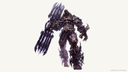 Rule 34 | 1boy, absurdres, claws, final fantasy, final fantasy xvi, full body, giant, highres, holding, holding weapon, looking at viewer, monster, muscular, muscular male, official art, simple background, solo, titan (final fantasy), weapon