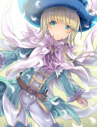Rule 34 | androgynous, blonde hair, blue eyes, chevalier d&#039;eon (fate), fate/grand order, fate (series), gender request, hat, kiryuu mina, long hair, long sleeves, looking at viewer, ribbon, solo