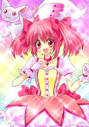 10s absurdres highres kaname_madoka kaname_madoka_(magical_girl) kyubey mahou_shoujo_madoka_magica mahou_shoujo_madoka_magica_(anime) pink_eyes pink_hair shoko-tan short_hair short_twintails twintails