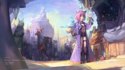 Rule 34 | 1girl, animal, animal ears, backpack, bad id, bad pixiv id, bag, bird, boots, cape, cat ears, city, fantasy, highres, hood, horse, jar, jewelry, lantern, observerz, open mouth, original, pink eyes, pink hair, pixiv fantasia, pixiv fantasia sword regalia, pot, randoseru, shopping, short hair, sleeves past wrists, statue