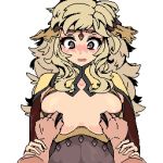Rule 34 | 1girl, animated, areola slip, blonde hair, blush, breast pull, breasts, cleavage, fire emblem, fire emblem fates, fire emblem heroes, grey eyes, leotard, long hair, momiahair, nintendo, ophelia (fire emblem), pixel art, simple background, solo focus, video, wavy hair, wavy mouth, white background