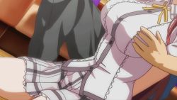 Rule 34 | 1girl, animated, animated gif, grabbing another&#039;s breast, breasts, cutting clothes, embarrassed, grabbing, groping, knife, large breasts, open clothes, rape, restrained, solo focus, toriko no (series), toriko no kusari, yunoki mio