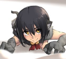 Rule 34 | 1girl, animal ears, black hair, child, copyright request, female focus, gloves, hanenashi, looking at viewer, short hair, sketch, solo, tagme, tail