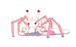 Rule 34 | 10s, :3, crossover, extra eyes, extra legs, fusion, head spider, kyubey, mahou shoujo madoka magica, mahou shoujo madoka magica (anime), no humans, red eyes, saiuri, tail, the thing, the thing (creature), upside-down