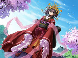 Rule 34 | 1girl, asou koma, cherry blossoms, japanese clothes, kimono, meguri hitohira., norita, tagme, tree